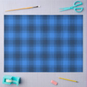 Blauw geruite patroon, buffel. tissuepapier (Craft)