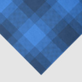 Blauw geruite patroon, buffel. tissuepapier (Detail)