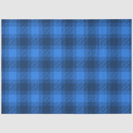 Blauw geruite patroon, buffel. tissuepapier (Voorkant)