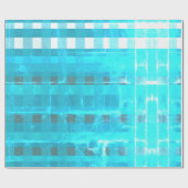 Blauw geruite patroonpapier cadeaupapier (Vlak)