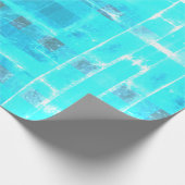 Blauw geruite patroonpapier cadeaupapier (Hoek)