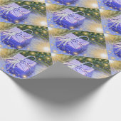 blauw geschenk, uniek, glanzend opvulpapier, kleur cadeaupapier (Hoek)