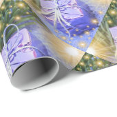 blauw geschenk, uniek, glanzend opvulpapier, kleur cadeaupapier (Rol Hoek)