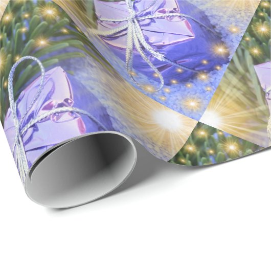 blauw geschenk, uniek, glanzend opvulpapier, kleur cadeaupapier (Rol Hoek)