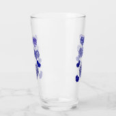 Blauw gescheurd hart glas (Links)