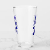 Blauw gescheurd hart glas (Rechts)