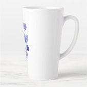 Blauw gescheurd hart latte mok (Rechts)