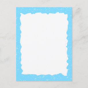 Blauw Gescheurd Papier Custom Border Sjabloon Briefkaart