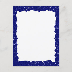  Blauw Gescheurd Papier Custom Border Sjabloon Briefkaart