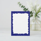  Blauw Gescheurd Papier Custom Border Sjabloon Briefkaart (Staand voorkant)