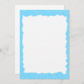  Blauw Gescheurd Papier Custom Border Sjabloon Kaart (Voorkant / Achterkant)