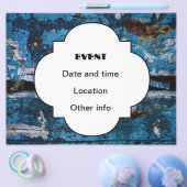 Blauw geschilderd hout flyer (Enkel)