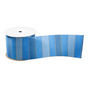 Blauw geschilderd hout, in autische stijl satijnen lint
