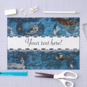 Blauw geschilderd hout tissuepapier (Craft)