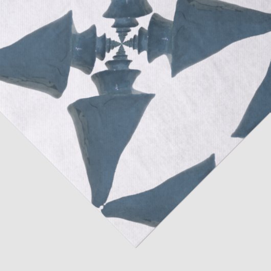 Blauw geschilderd Japans wonderbaarlijk kustpatroo Tissuepapier (Detail)