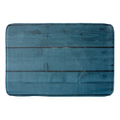 Blauw geschilderde houten planken badmat (Voorkant)