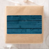 Blauw geschilderde houten planken etiket (Insitu)
