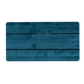 Blauw geschilderde houten planken etiket (Voorkant)