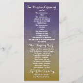 Blauw geschilderde mason potje bruiloft programma' programmakaart (Achterkant)