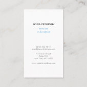 Blauw geschilderde vlinder Logo op donkergrijs ver Visitekaartje (Achterkant)