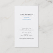 Blauw geschilderde vlinder Logo op donkergrijs ver Visitekaartje (Achterkant)