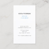 Blauw geschilderde vlinder Logo op wit verticaal Visitekaartje (Achterkant)