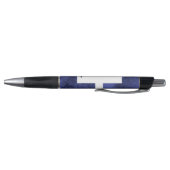 Blauw gespikkeld monogram pen (Bodem)