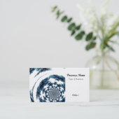 Blauw Gesponnen Draad Visitekaartje (Staand voorkant)