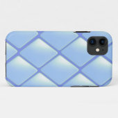 Blauw Gestikte Diamant Patroon Case-Mate iPhone Case (Achterkant (horizontaal))
