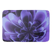 Blauw gestileerde Corolla gebogen bloemblaadjes Badmat (Voorkant)