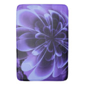 Blauw gestileerde Corolla gebogen bloemblaadjes Badmat (Voorkant Verticaal)