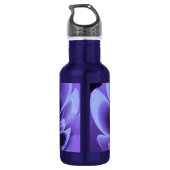 Blauw gestileerde Corolla gebogen bloemblaadjes Waterfles (Achterkant)