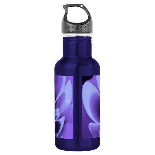 Blauw gestileerde Corolla gebogen bloemblaadjes Waterfles (Achterkant)