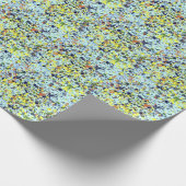 Blauw gestippeld inpakpapier (Hoek)