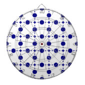 Blauw gestippeld, Stippenpatroon, Stippen Dartbord (Voorkant)