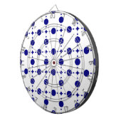 Blauw gestippeld, Stippenpatroon, Stippen Dartbord (Voorkant Rechts)