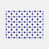 Blauw gestippeld, Stippenpatroon, Stippen Fleece Deken (Voorkant (Horizontaal))