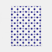 Blauw gestippeld, Stippenpatroon, Stippen Fleece Deken (Voorkant)