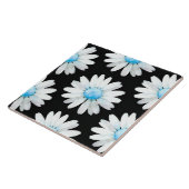 Blauw Gestippelde Madeliefjes Tegeltje (Zijkant)
