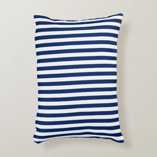 Blauw gestreept accent kussen (Voorkant(Verticaal))