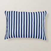 Blauw gestreept accent kussen (Achterkant)