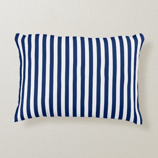 Blauw gestreept accent kussen (Achterkant)