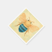 Blauw gestreept bijenservet servet (Hoek)