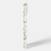 Blauw gestreept bloemmotief gepersonaliseerd Case-Mate iPhone case (Achterkant / Rechts)