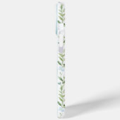 Blauw gestreept bloemmotief gepersonaliseerd Case-Mate iPhone case (Achterkant / Links)