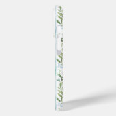 Blauw gestreept bloemmotief gepersonaliseerd Case-Mate iPhone case (Achterkant / Links)