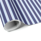 Blauw gestreept cadeaupapier (Rol Hoek)