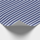 Blauw gestreept cadeaupapier (Hoek)