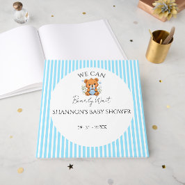 Blauw gestreept gastenboek