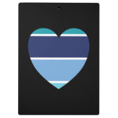 Blauw gestreept hart klembord (Achterkant)